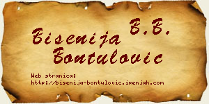 Bisenija Bontulović vizit kartica